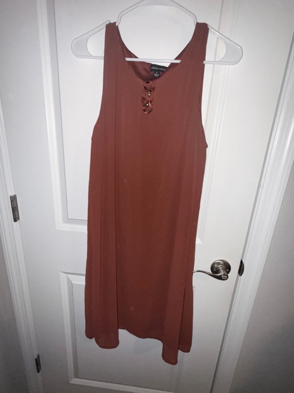 Rust Color Mini Dress